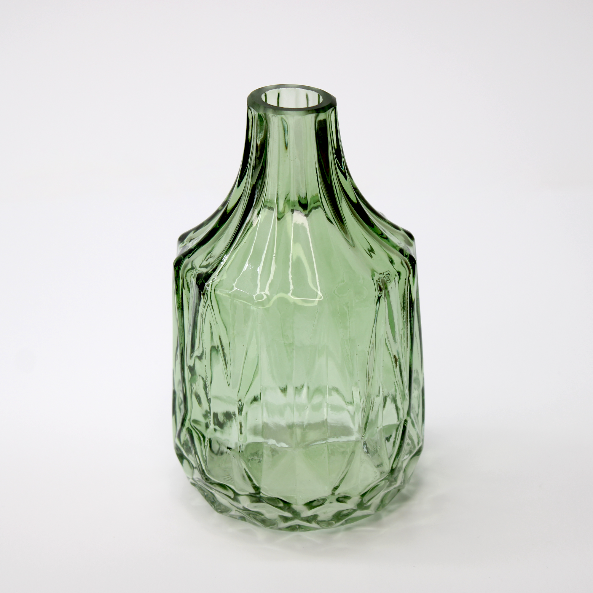 green glass stem vase for small flower displays