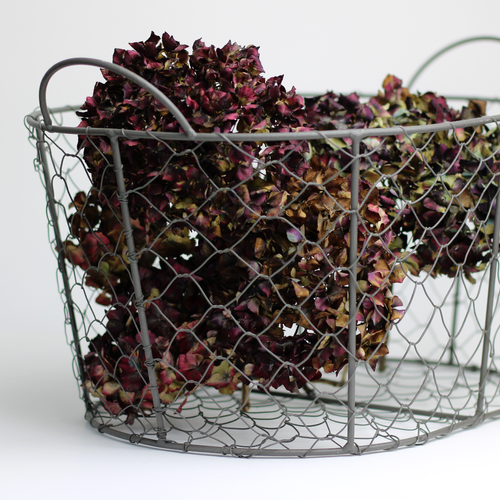 rustic wire basket with handles