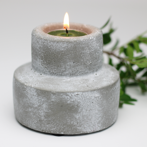 concrete tealight holder