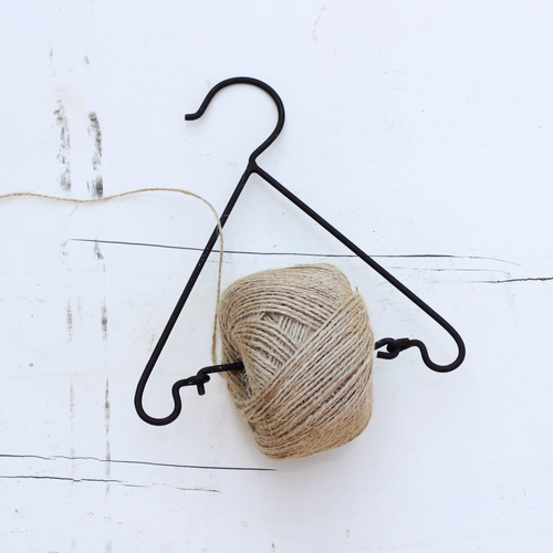 hanging jute twine dispenser for home or garden