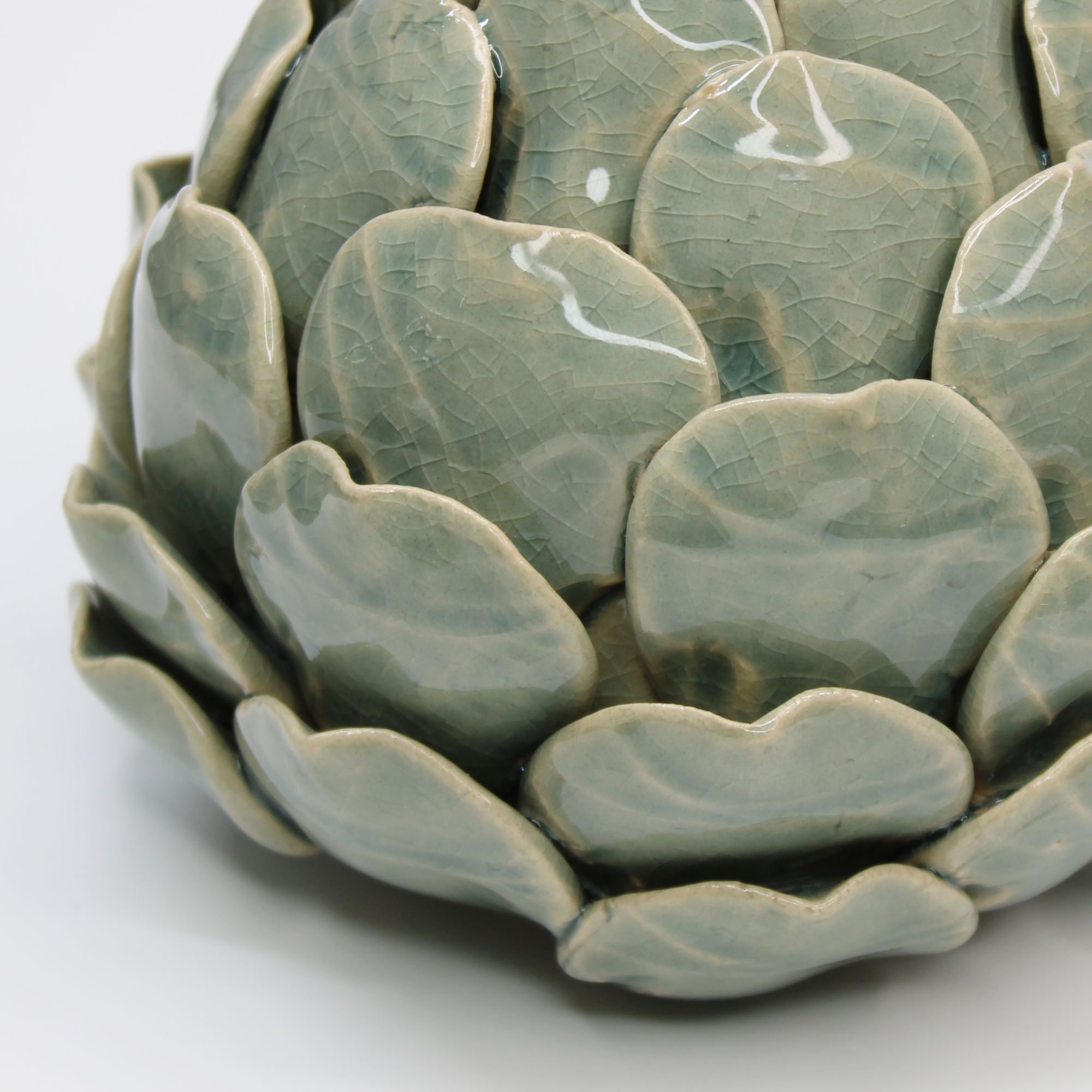 handmade ceramic artichoke candle holder