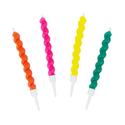 Twirl Bright Rainbow Birthday Candles