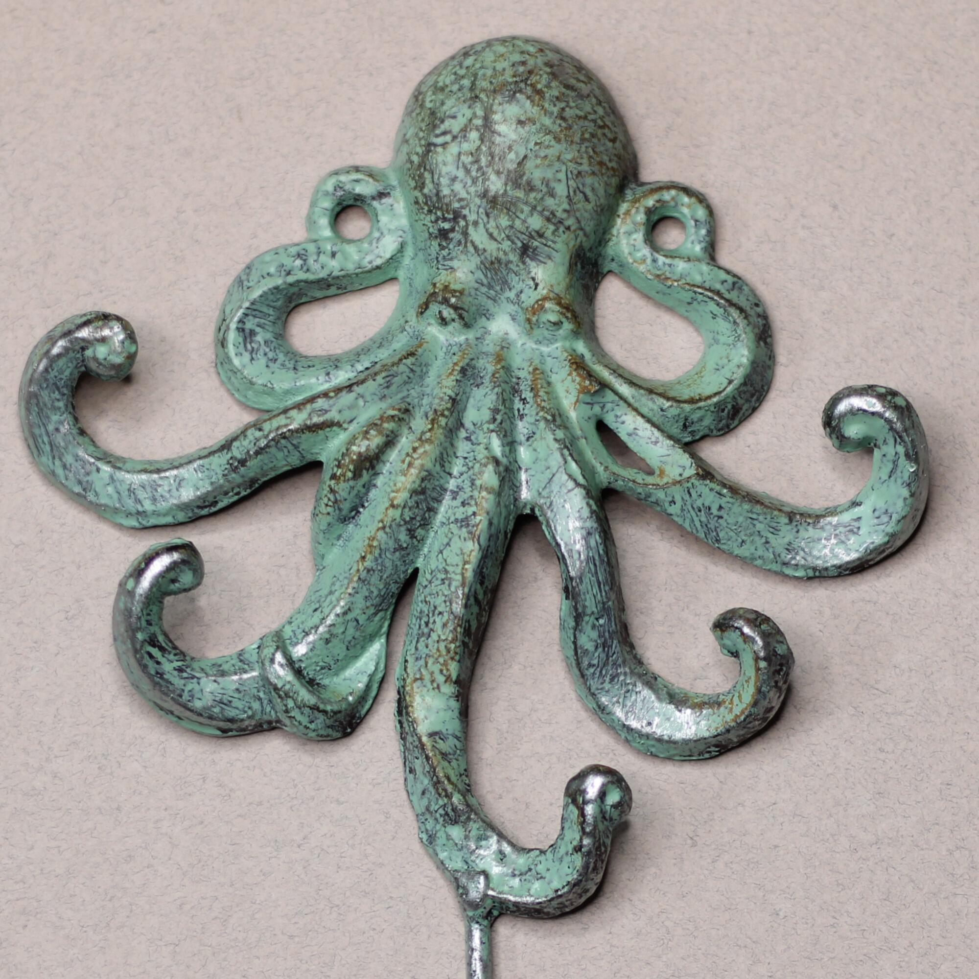 Octopus wall hook nautical home decor