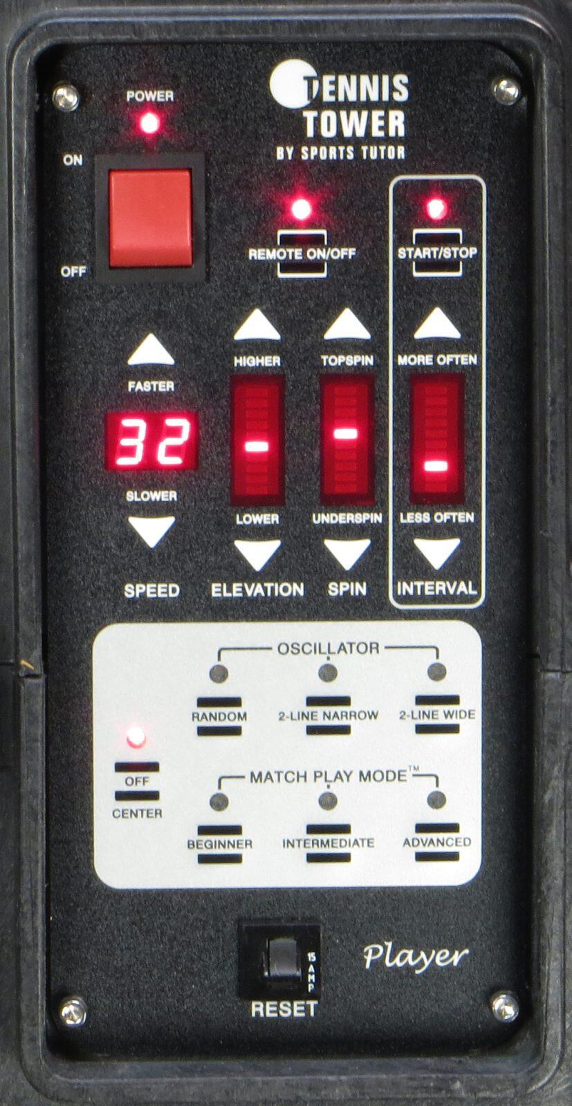 Tennis Tower Professional Player reconditioned control panel