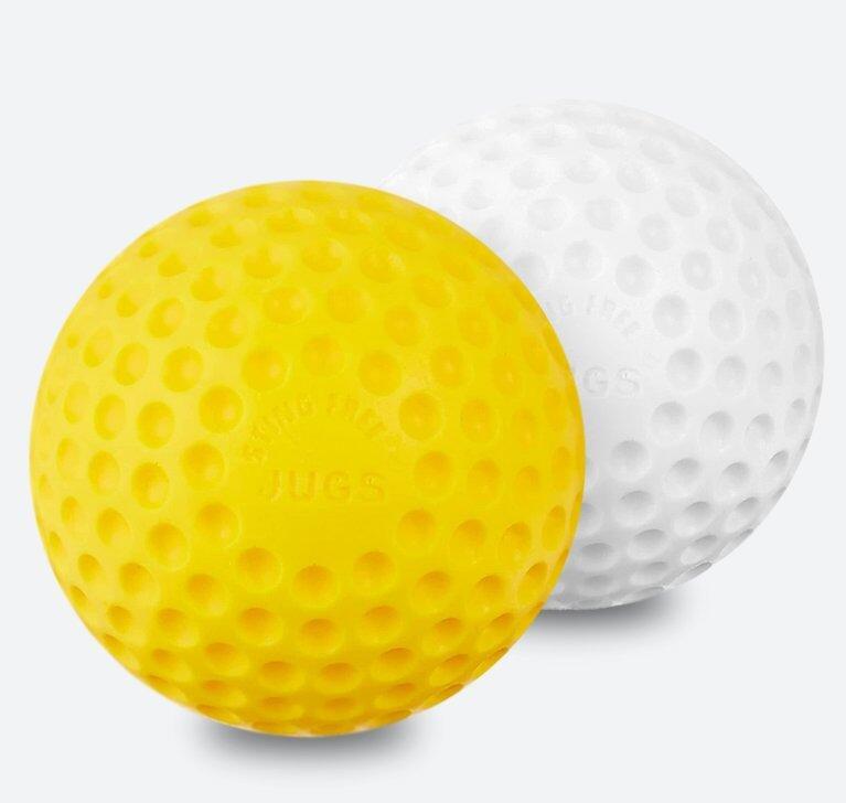 Jugs dimpled sting-free baseball practice balls