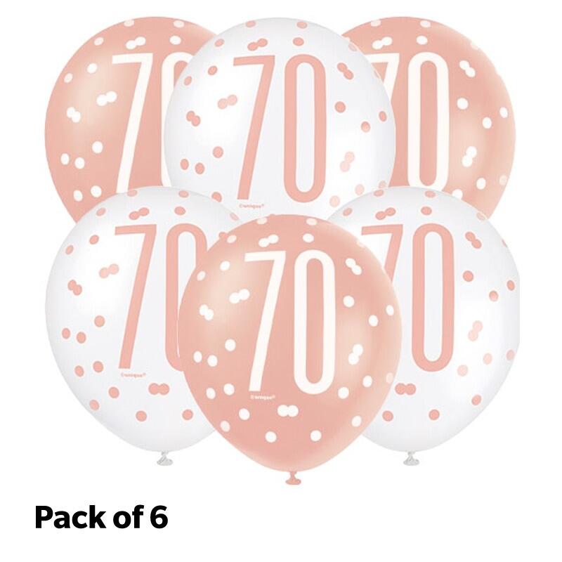 Rose Gold and White Latex Balloons