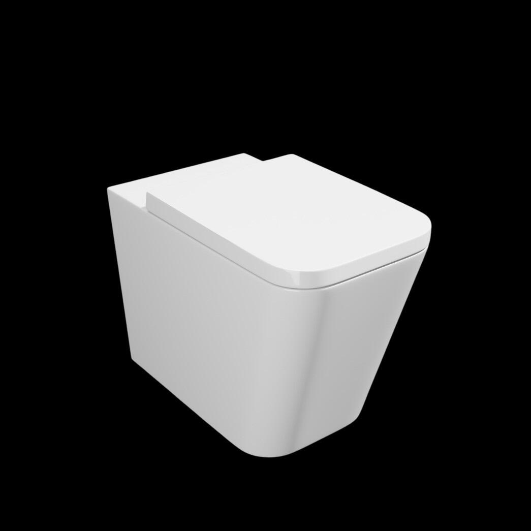 Kartell Genoa Square Back To Wall Toilet With a Soft Close Seat