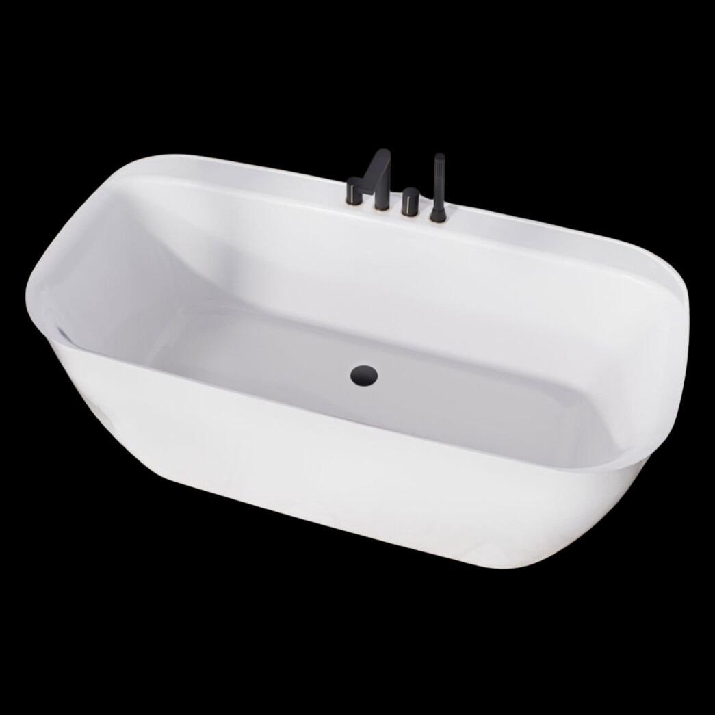 Tiempo 1600mm Freestanding Double Skinned Acrylic Bath Image