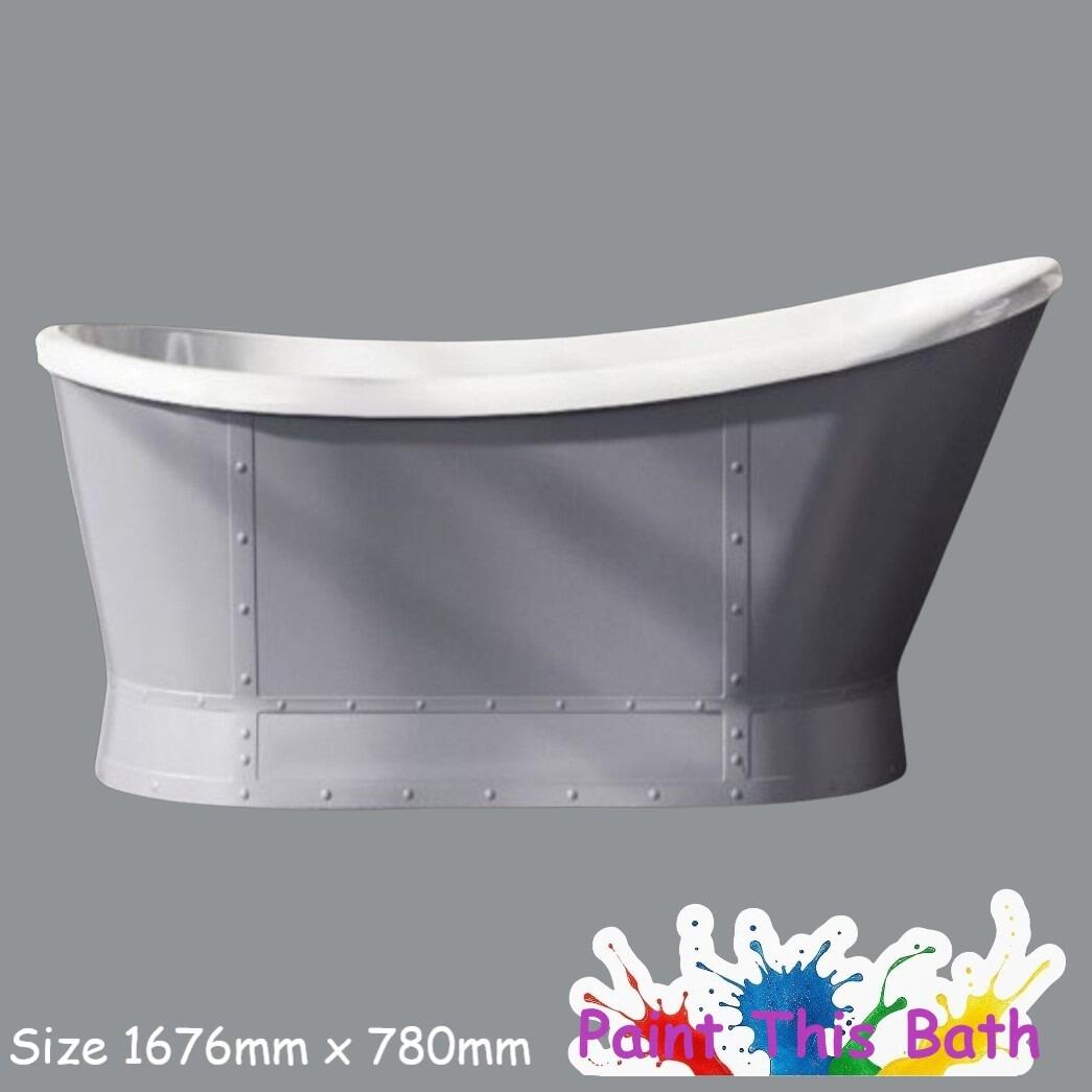 Huxley 1676mm Matt Grey Single Ended Freestanding Acrylic Bath