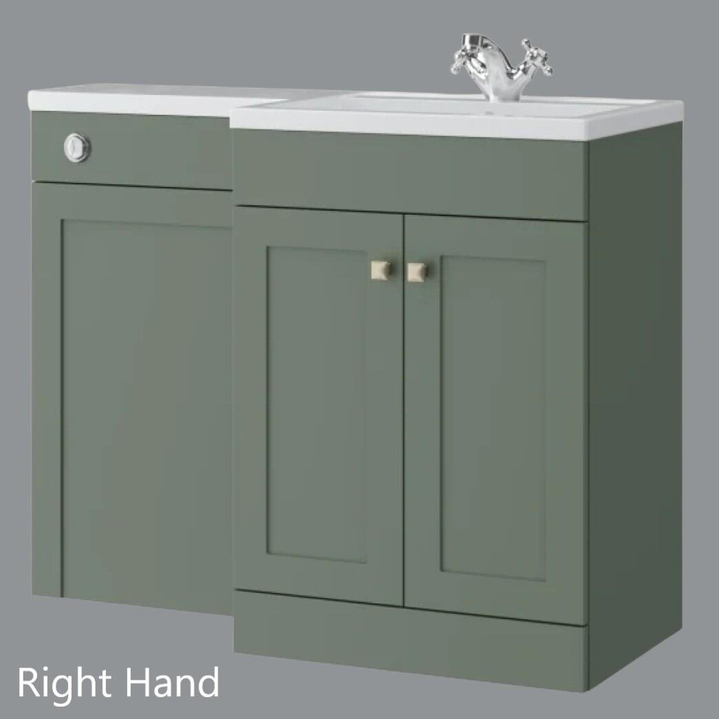 Sanctuary Right Hand 1100mm L shaped 2 Door Furniture Pack - Corymbia Green