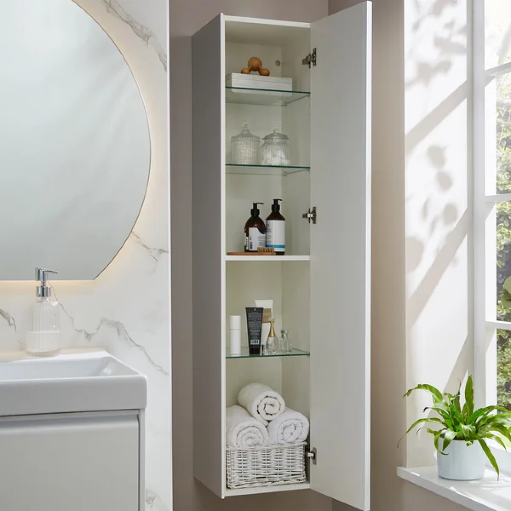Moonstone Lunar 1600mm Wall Hung Tall Boy Cabinet Image