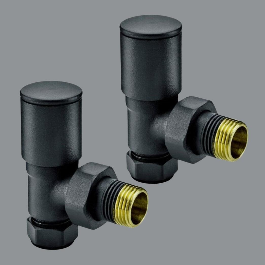 Xcel Matt Black Manual Radiator Valve Kit