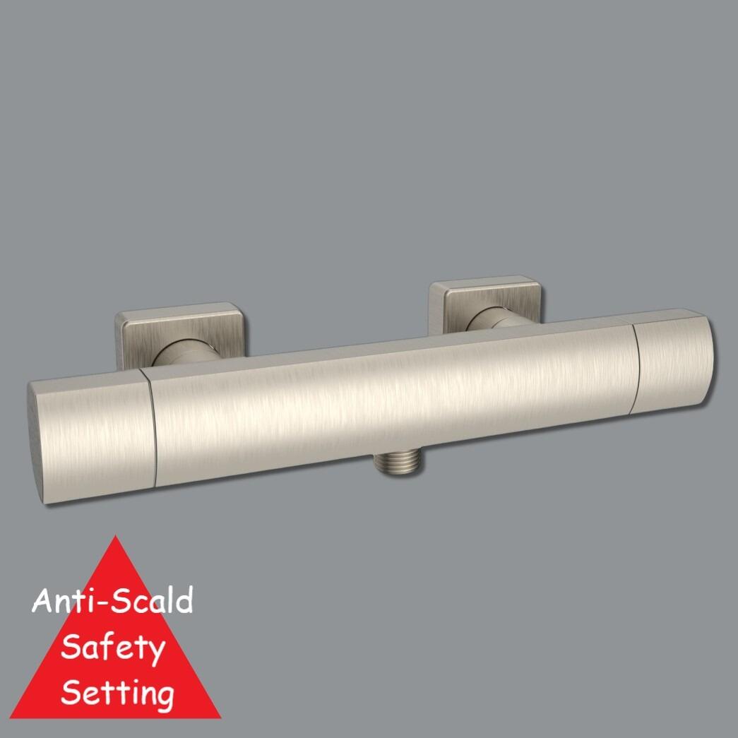Vista Brushed Nickel Thermostatic Bar Shower Valve