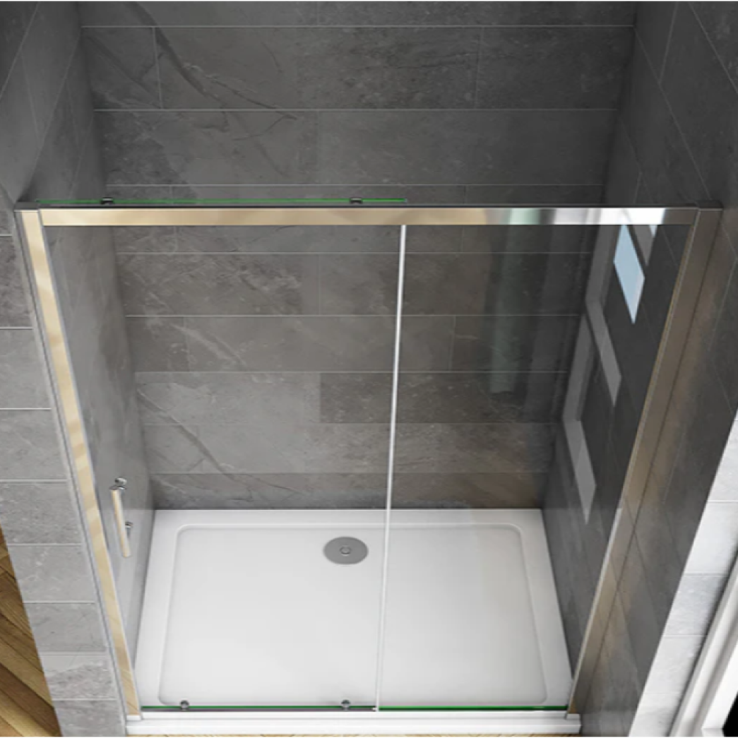 Concept Six Chrome Recessed Sliding Shower Door