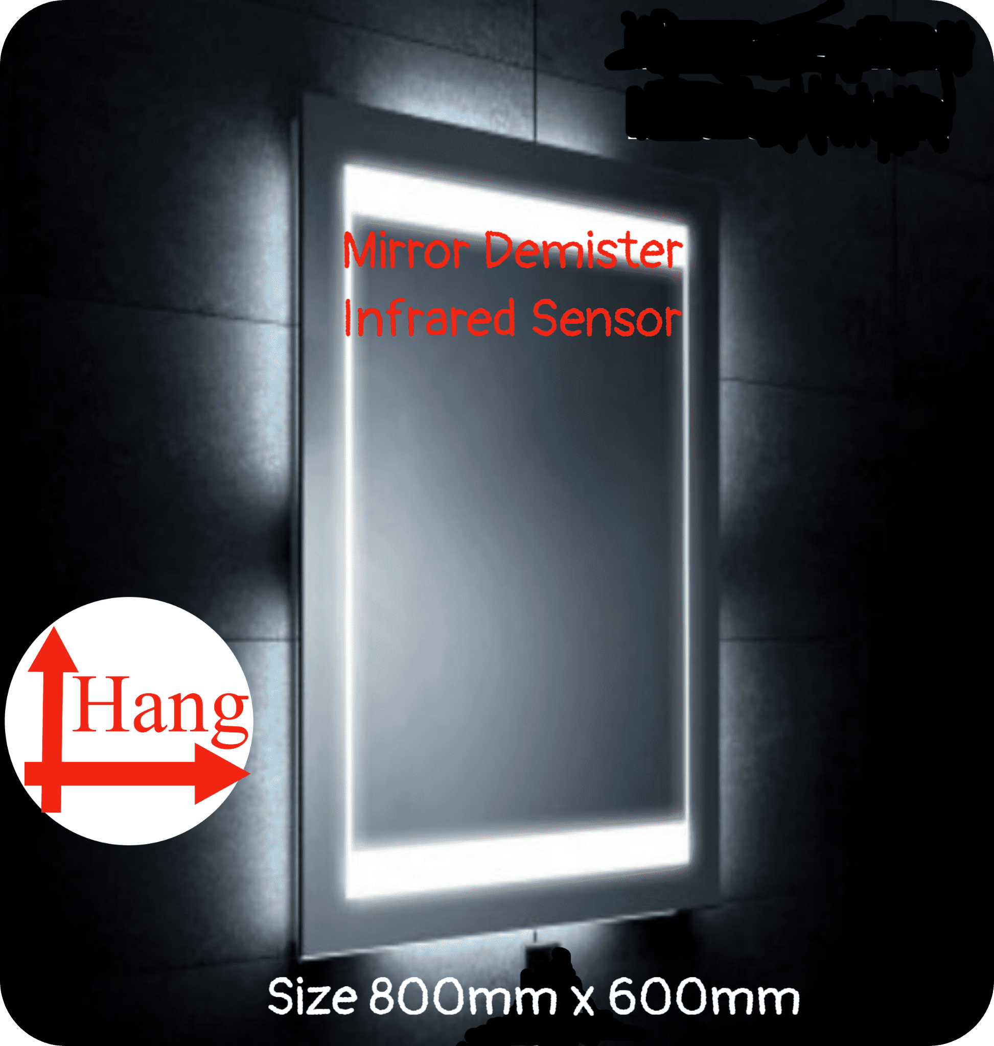 Dino / Dinton Landscape or Portrait LED Backlit Mirror