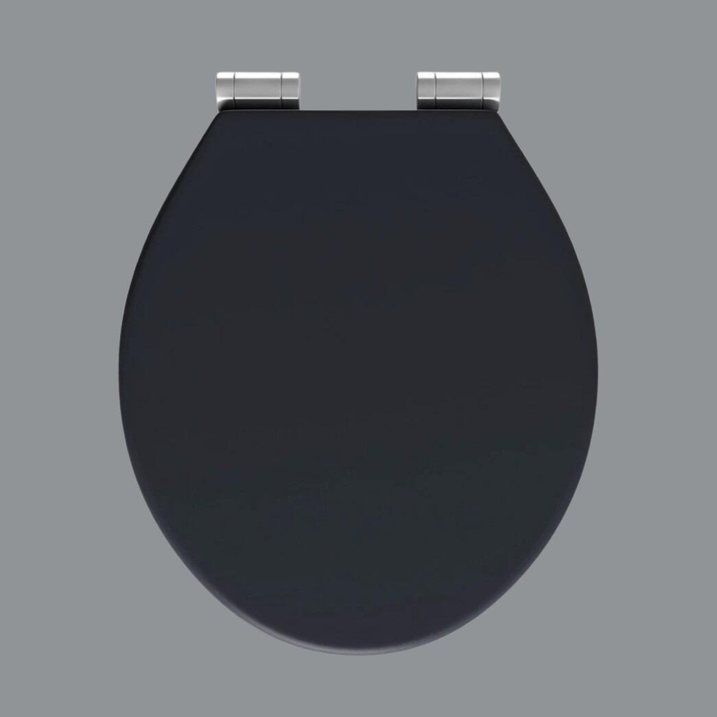 Cavendish Matt Black Wooden Soft Close Universal Toilet Seat