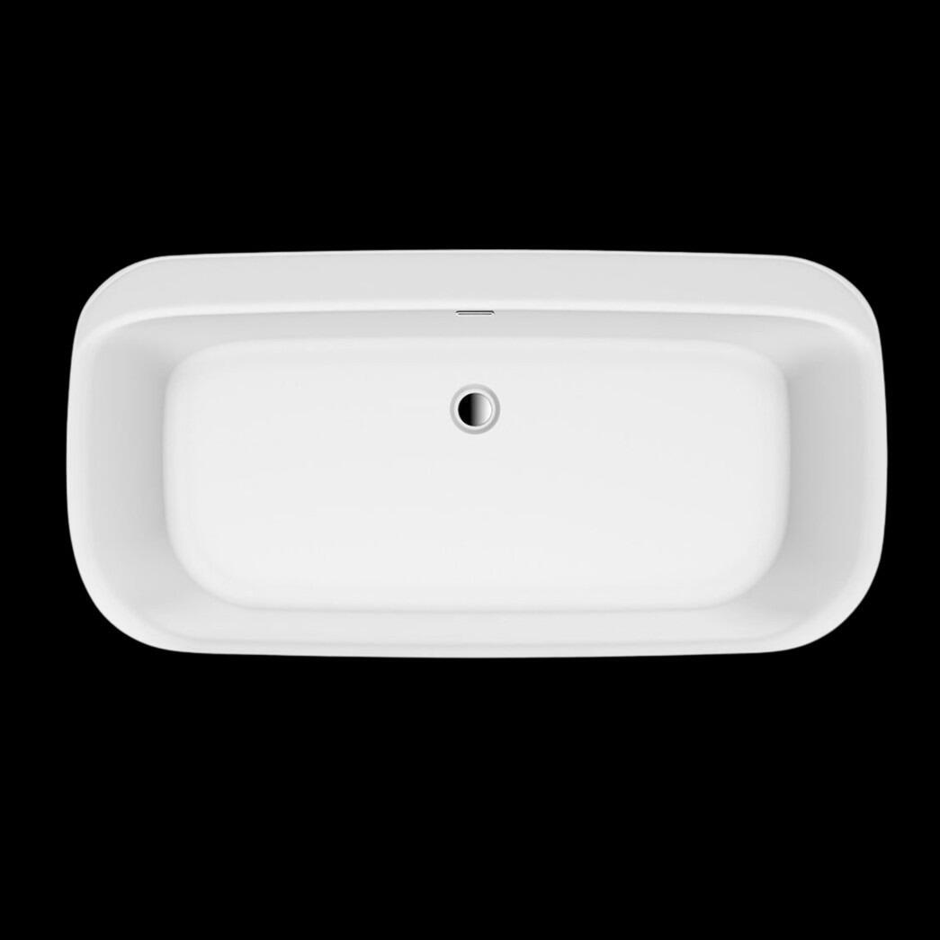 Tiempo 1600mm Freestanding Double Skinned Acrylic Bath Top View