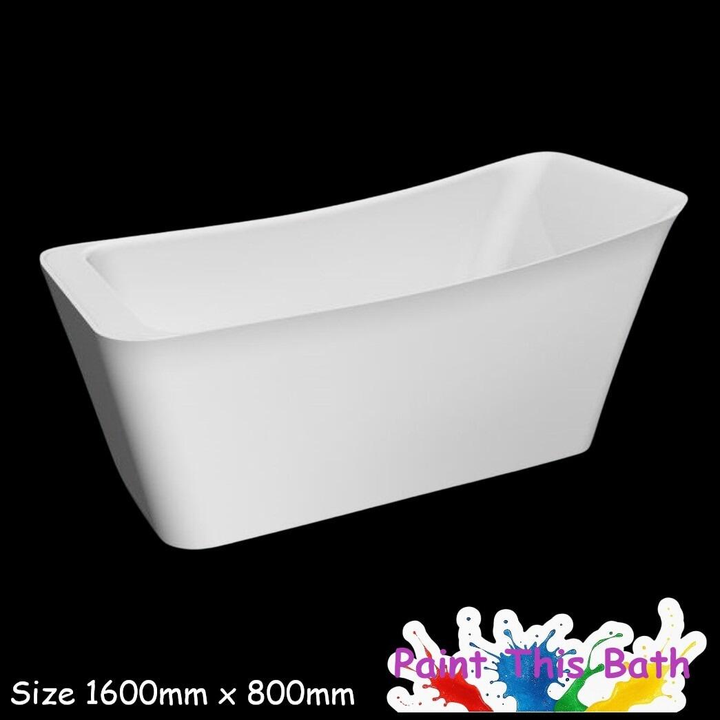 Charisma 1600mm x 800mm Modern Single Ended Freestanding Acrylic Bath