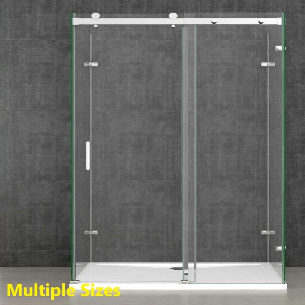 Rimini 1200mm x 900mm Frameless 3 sided Shower Enclosure - With Sliding Door