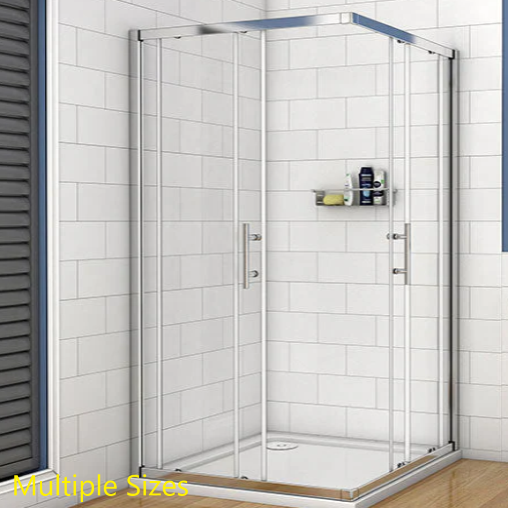 Aquatec 6mm Corner Entry Sliding Door Shower Enclosure