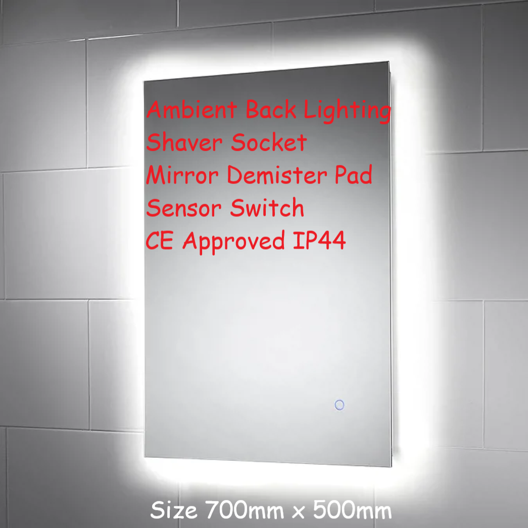 Como LED Mirror With Ambient Back Lighting