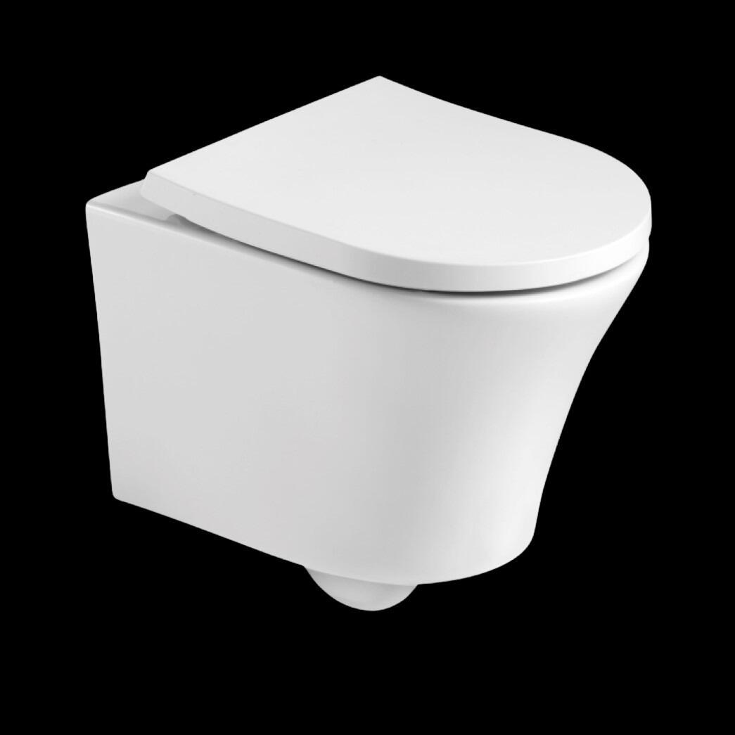 Kameo Rimless Wall Hung Pan with Soft Close Seat