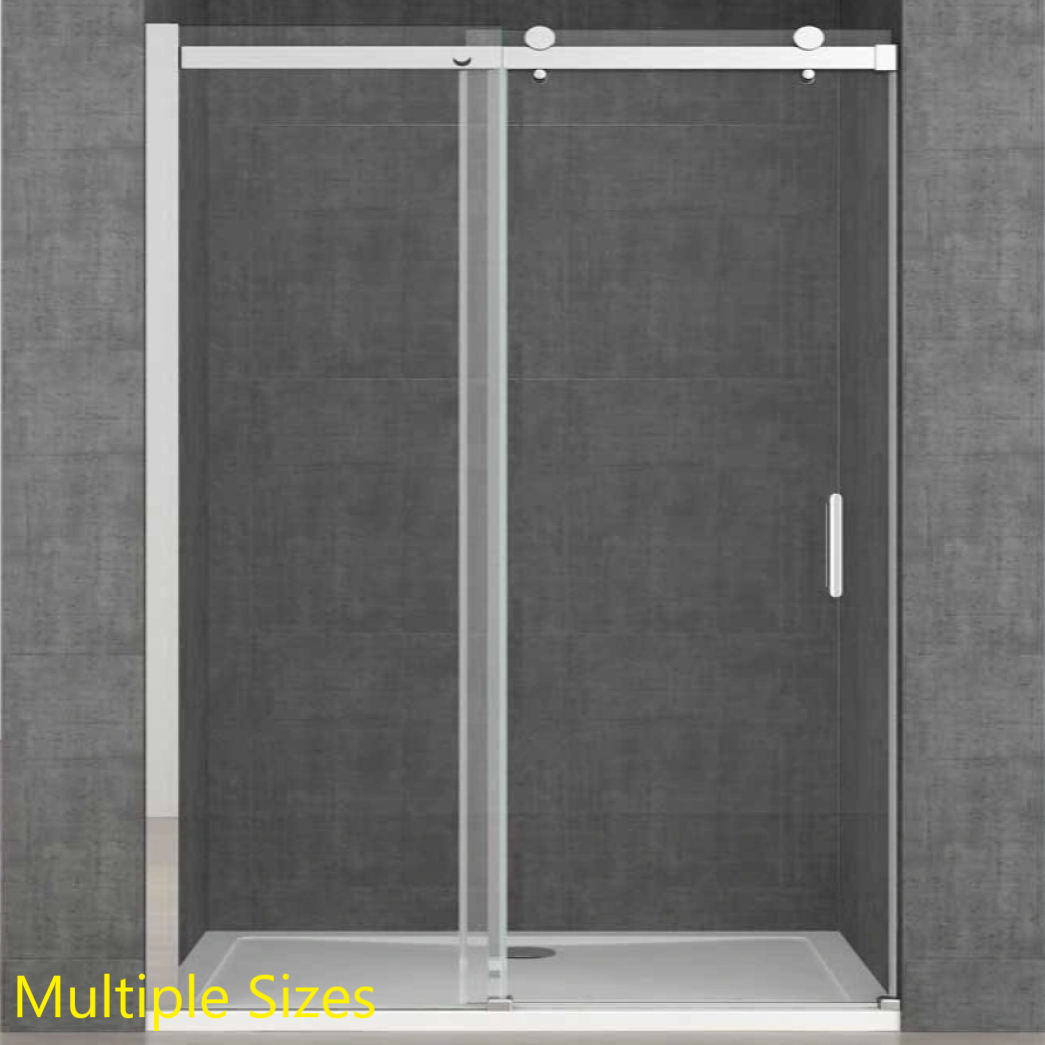 Glide 8mm Chrome Frameless Sliding Shower Enclosure