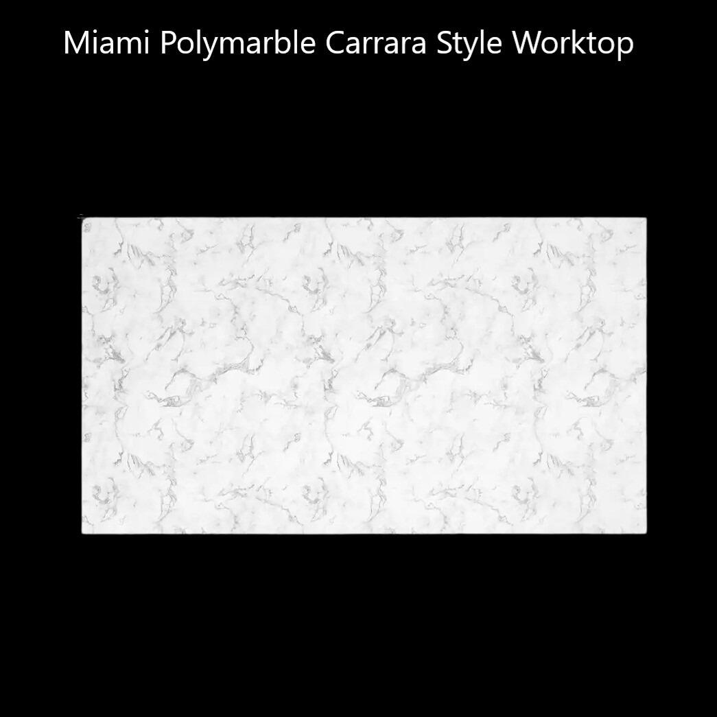 Miami Polymarble Carrara Style Worktop