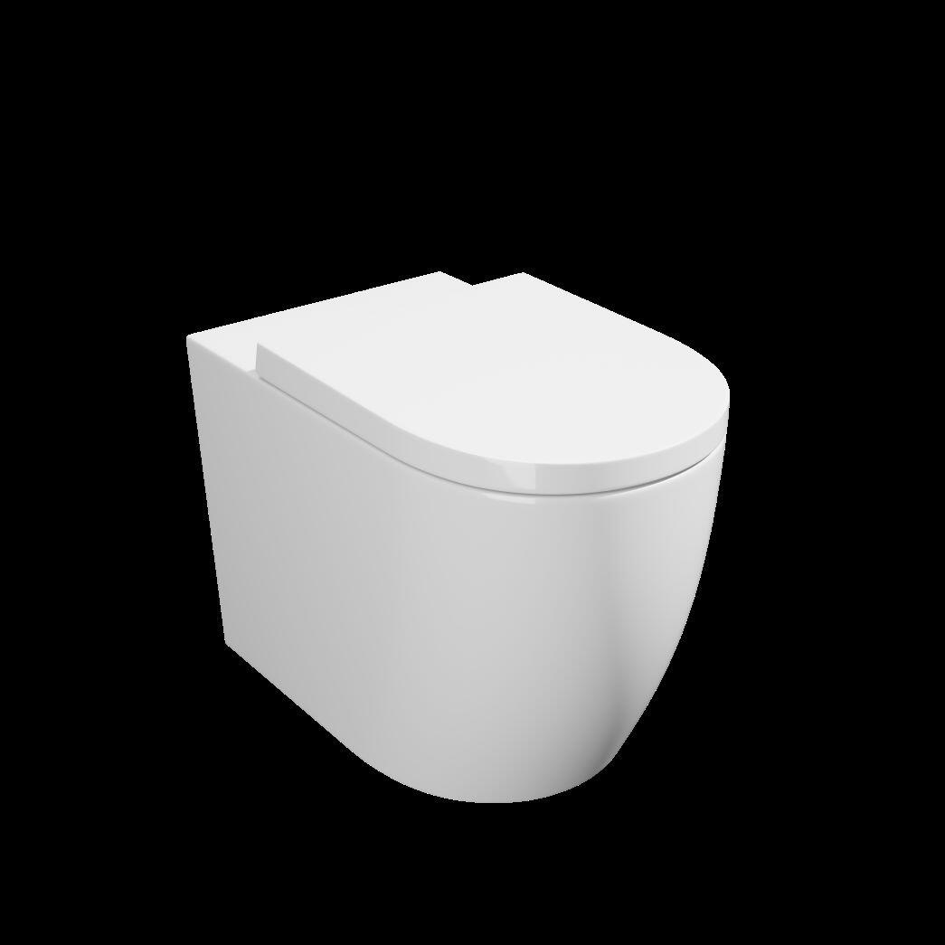 kartell Genoa Round, Rimless Back To Wall Toilet Pan with Soft Close Seat