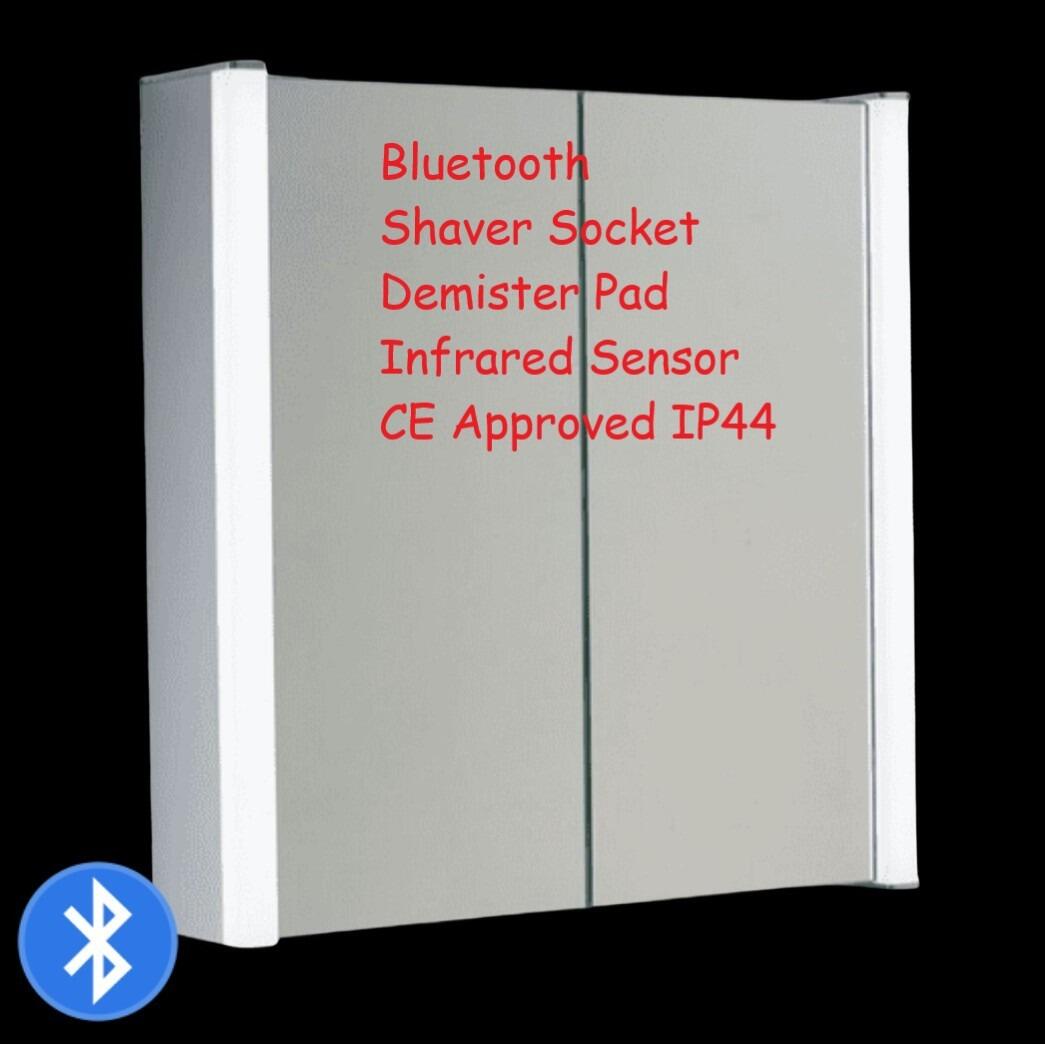 Nebula / Nesso 700mm Double Door LED Mirrored Wall Cabinet