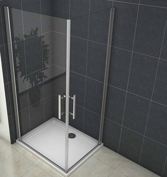 Easy Access Double Pivot Door Frameless Shower Enclosure