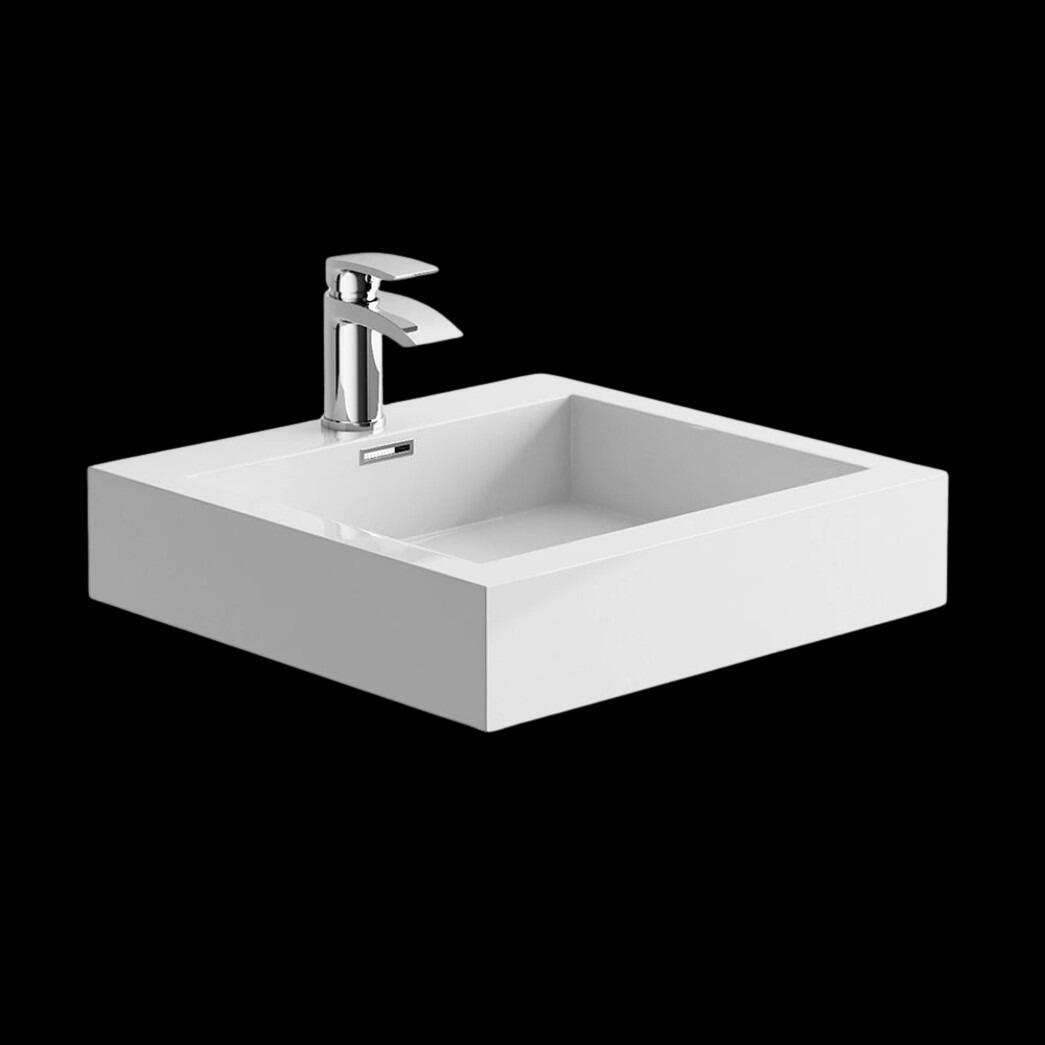 Wexford 500mm Wall Hung 2 Drawer Vanity Unit Resin Basin