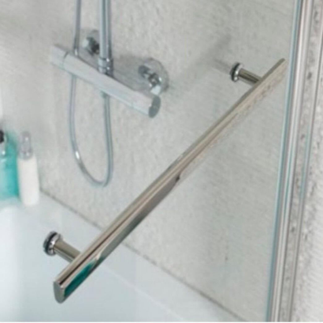 Kartell Elite L Shaped Hinged Bath Shower Screen Optional Towel Bar
