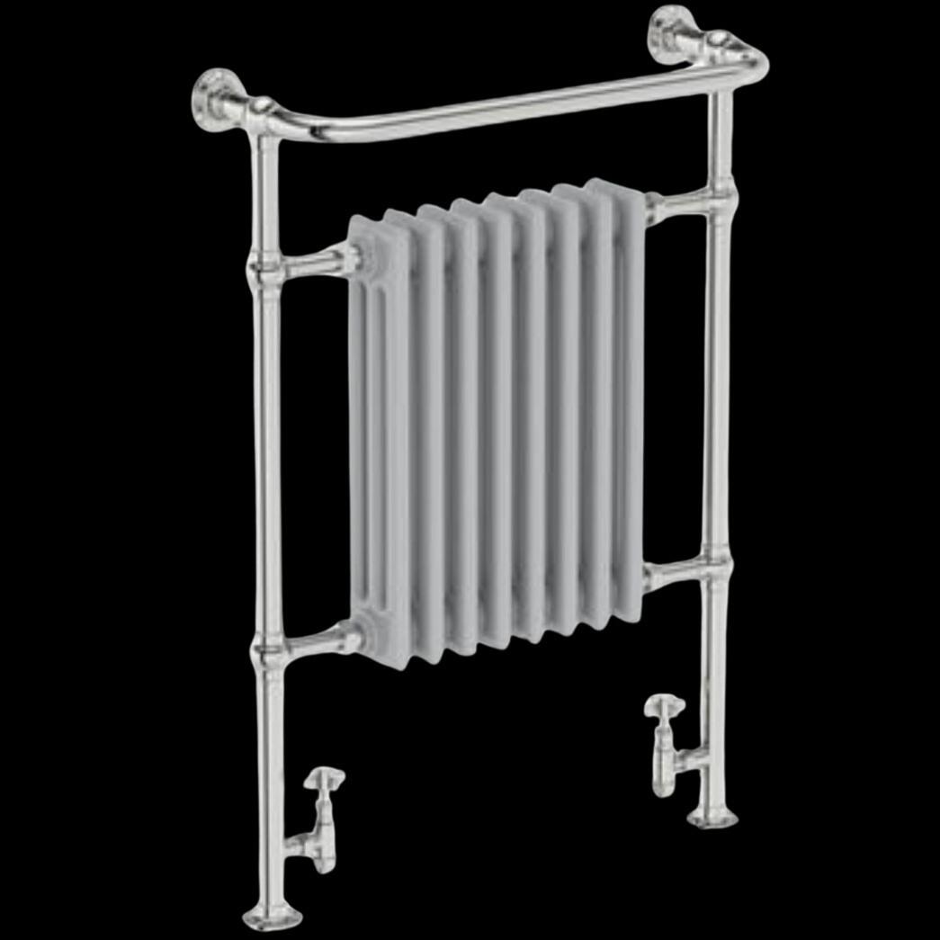 950mm Chrome & Grey Traditional Heated Towel Warmer