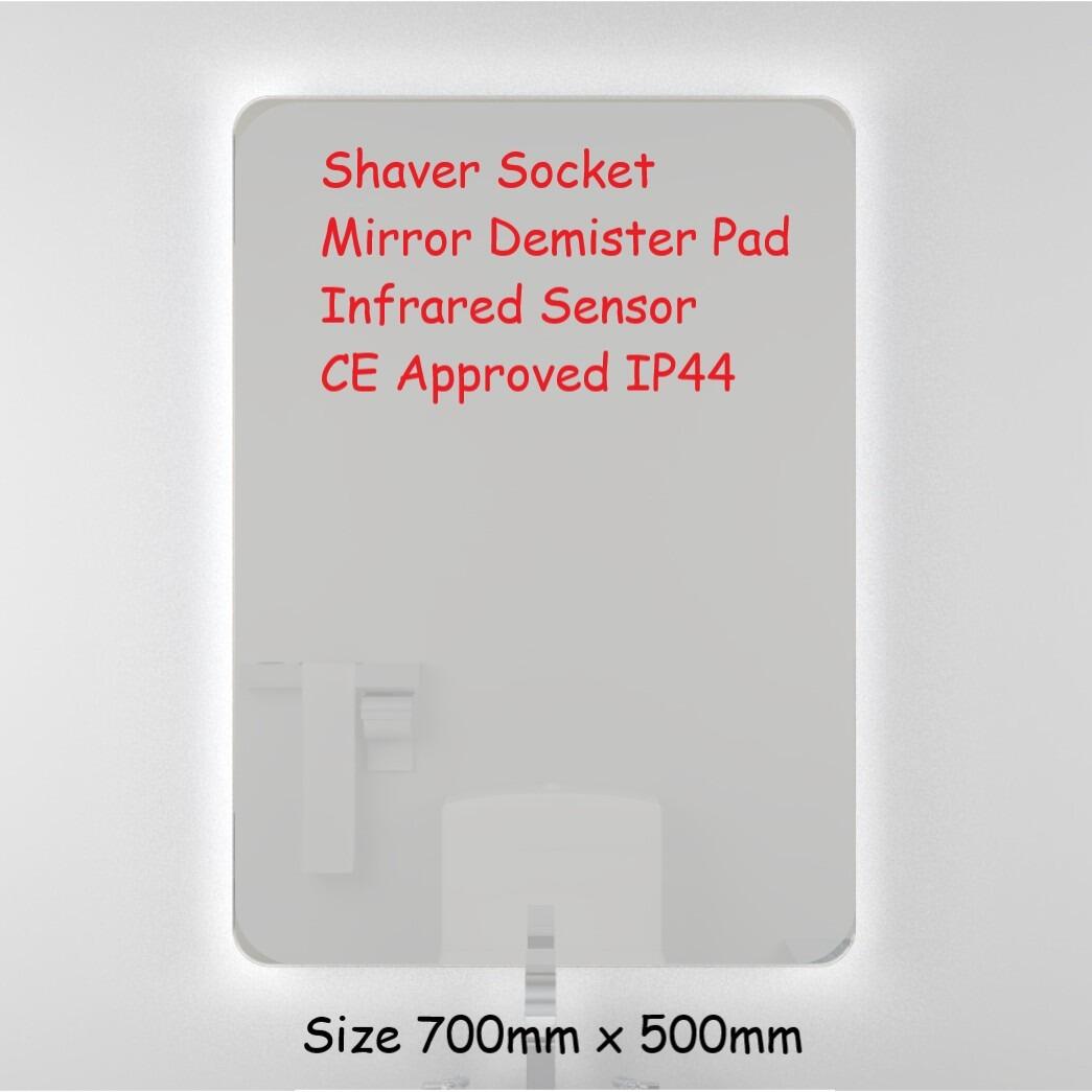 Garda 700mm LED Mirror With Ambient Back Lighting