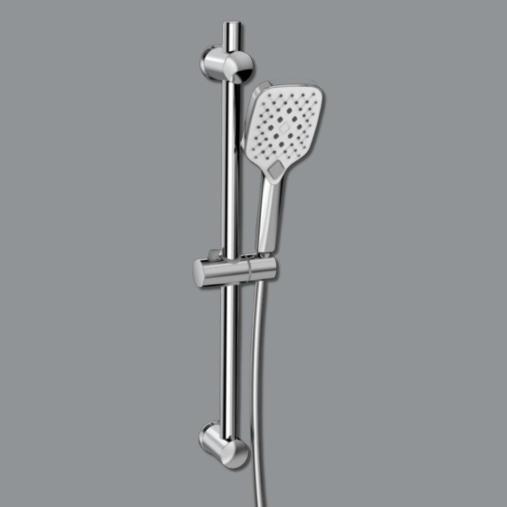 Vista Round Chrome Adjustable Slide Rail Kit with Handset