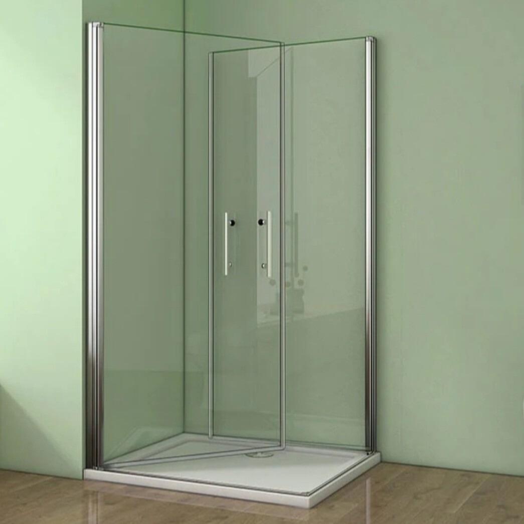 Easy Access Double Pivot Door Shower Enclosure - Doors Open Inwards