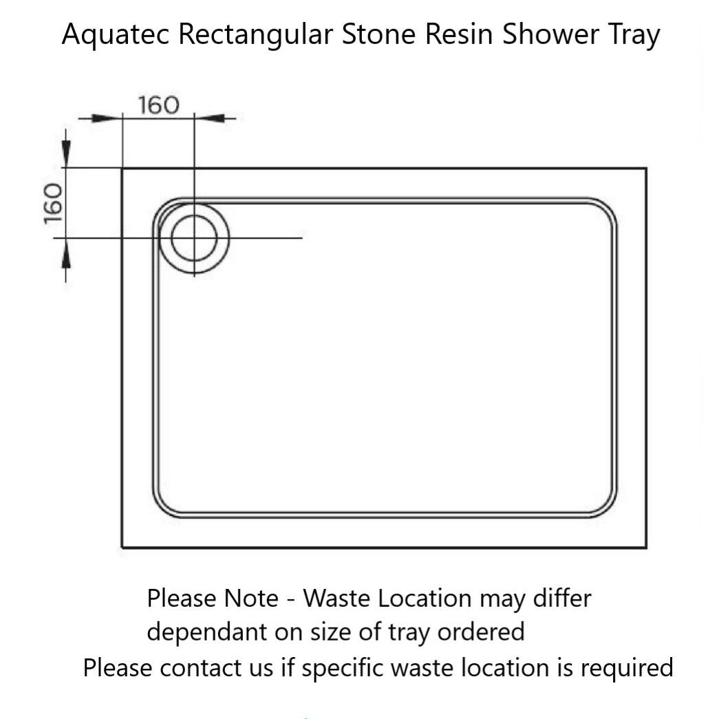 Aquatec 45mm Rectangular Low Profile Resin Shower Tray Details