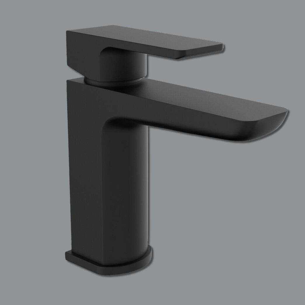 Vista Matt Black Mono Basin Mixer