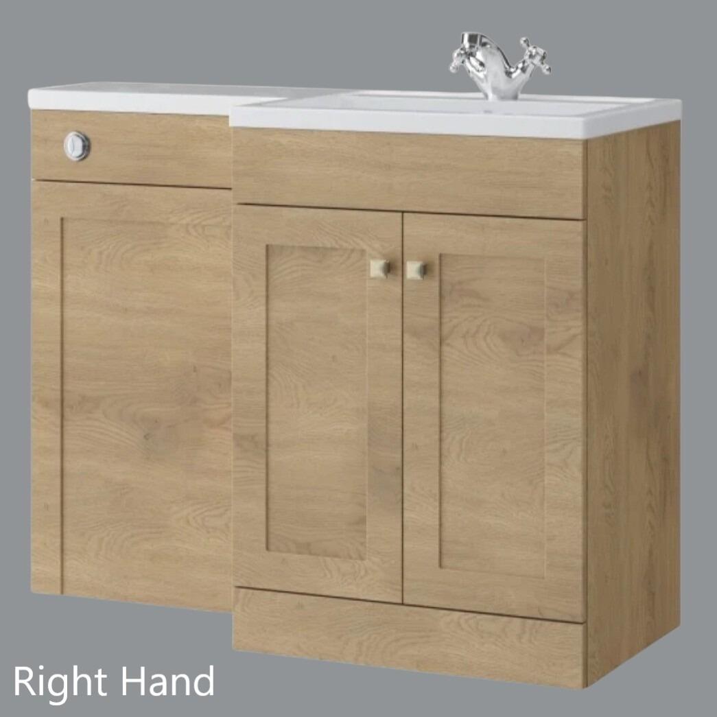 Sanctuary Right Hand 1100mm L shaped 2 Door Furniture Pack - Torro Oak