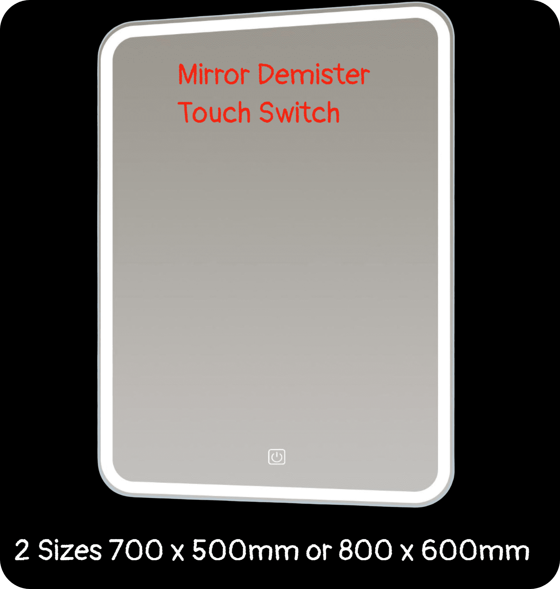 Alder Low Energy LED Mirror with Demister Pad & Touch Switch