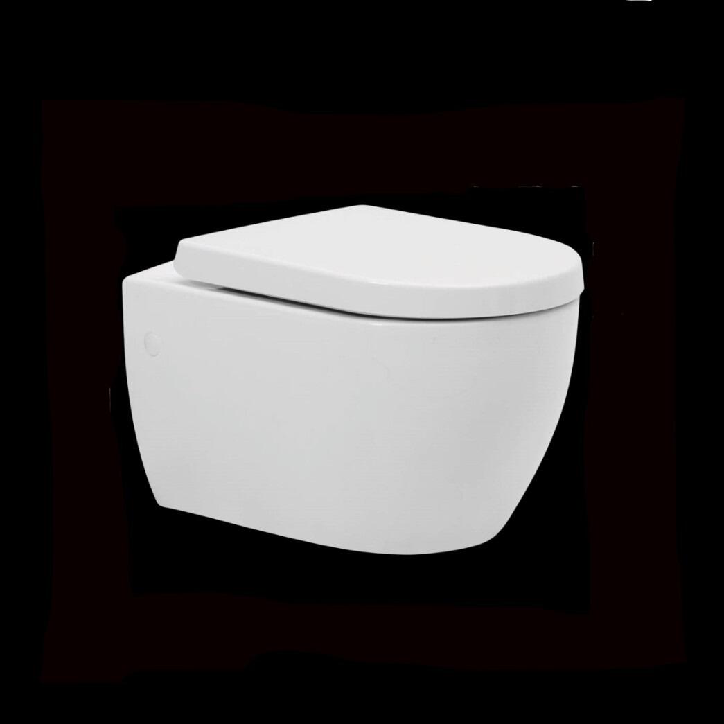 Kartell Genoa Rimless Wall Hung Toilet Pan with Soft Close Seat