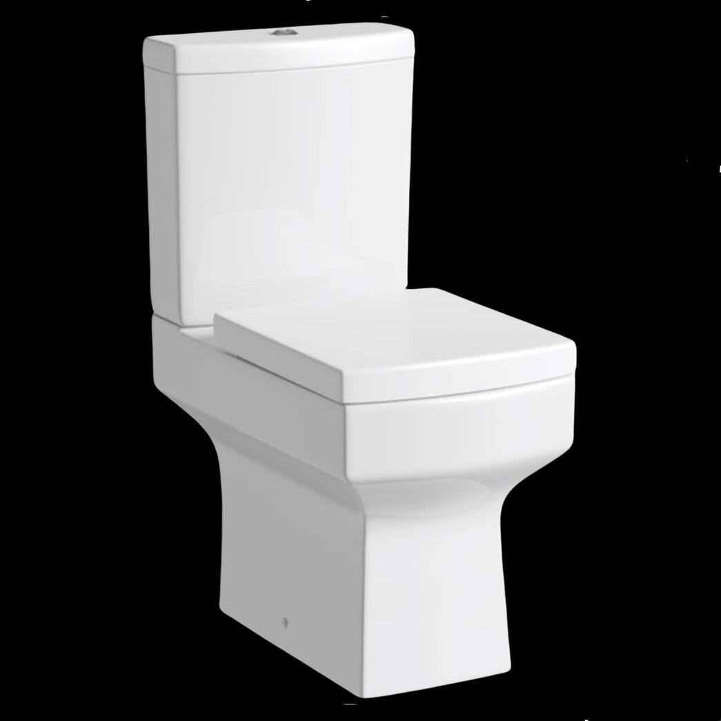 Embrace Open Back Dual Flush Toilet with Quick Release Easy Clean Soft Close Seat