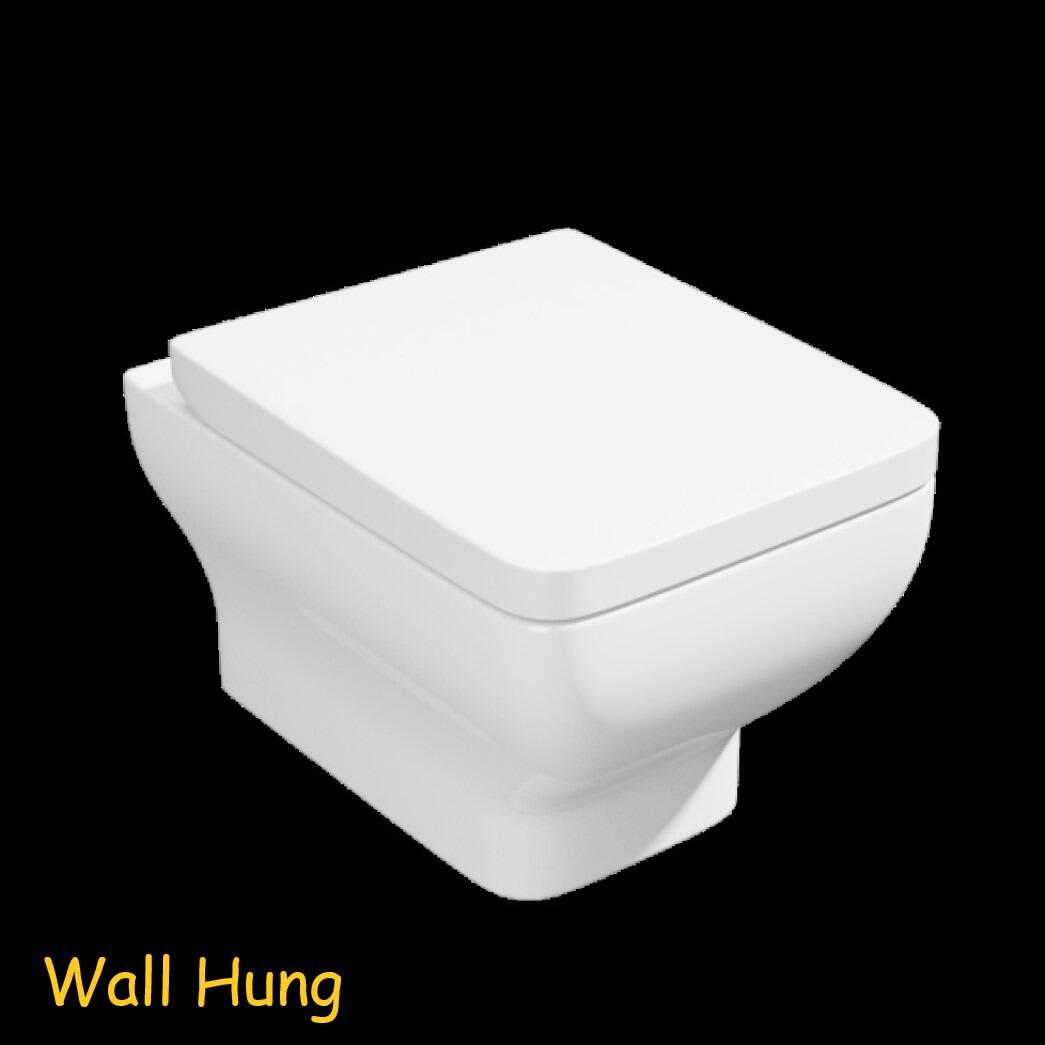 Kartell Options 600 Rimless Wall Hung Pan with Quick Release Easy Clean Soft Close Seat