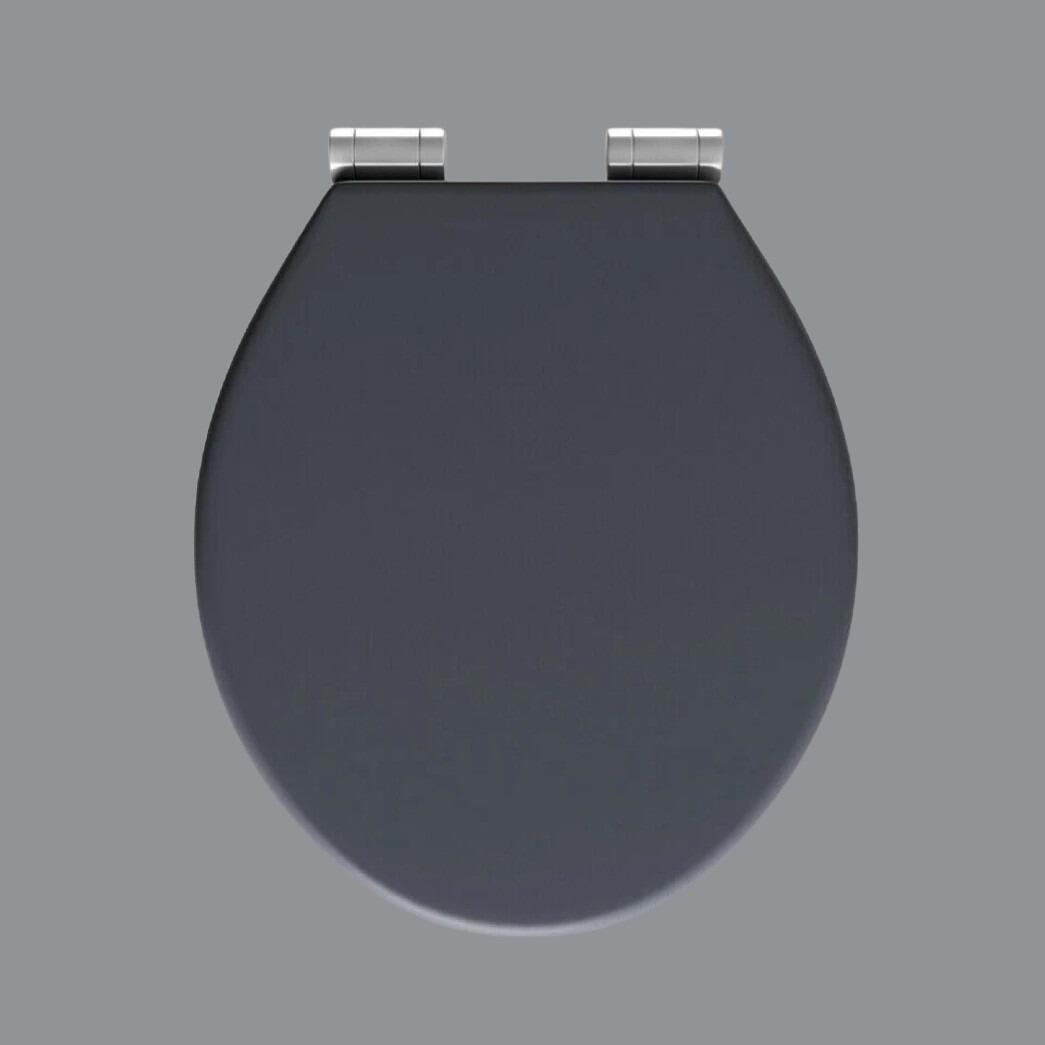 Cavendish Matt Dark Grey Wooden Soft Close Universal Toilet Seat