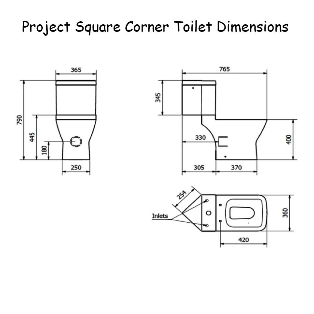 Kartell Project Square Corner Toilet Dimensions