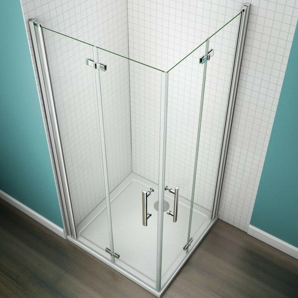 Easy Access Double Bifold Door Frameless Shower Enclosure - 5mm Safety Glass