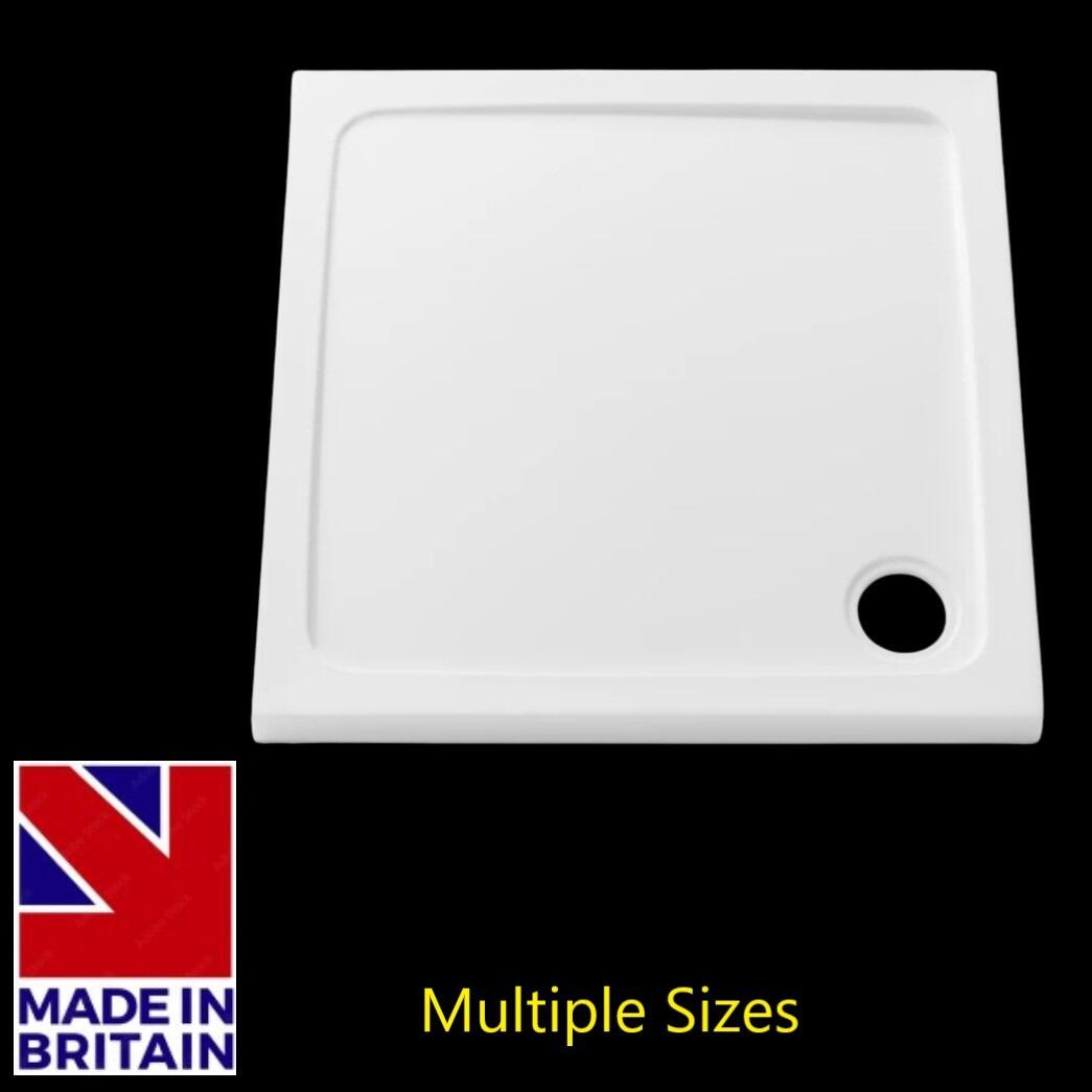 Aquatec 45mm Square Low Profile Stone Resin Shower Trays