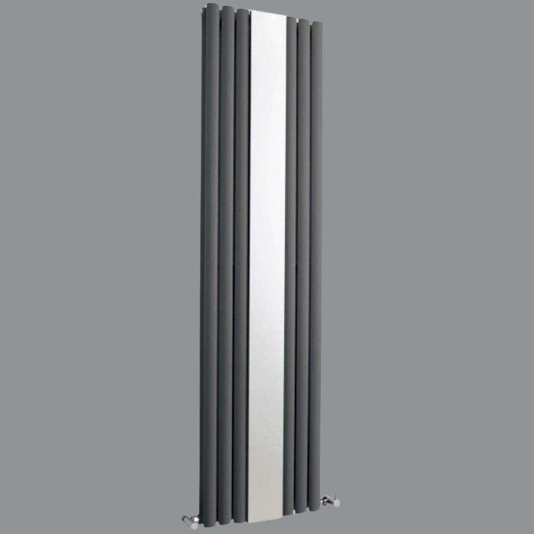 Reflex 1800mm Anthracite Designer Radiator with Mirror