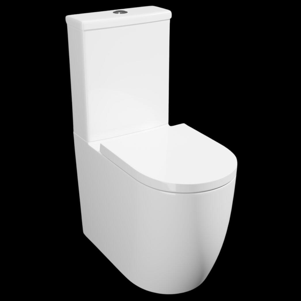 Kartell Genoa Round Comfort Height Flat To Wall Rimeless Toilet